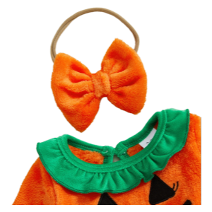 Baby Pumpkin Romper with Headband