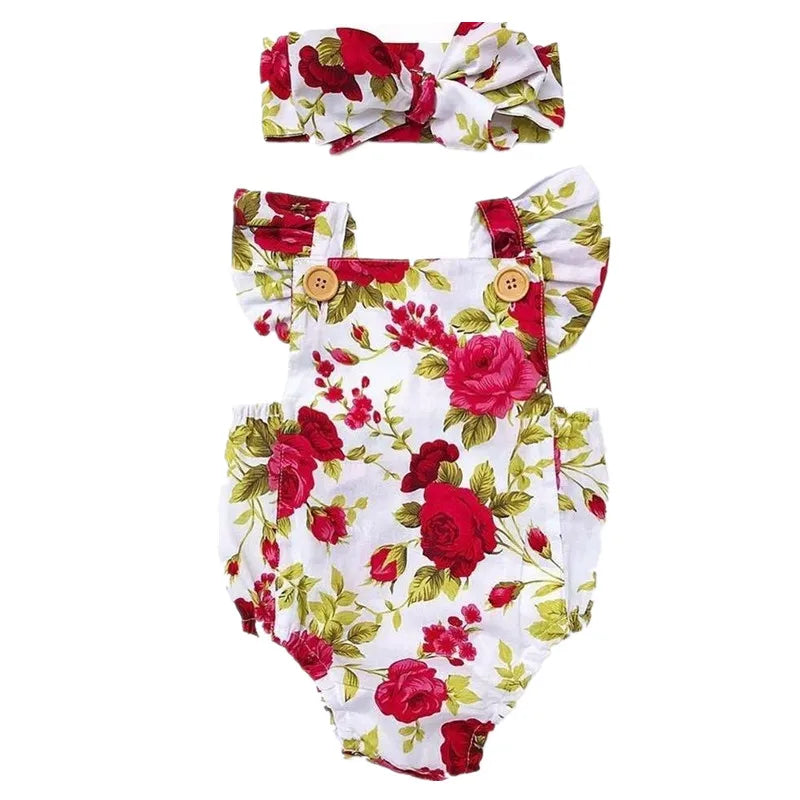 Floral Dream – Baby Romper & Headband Set