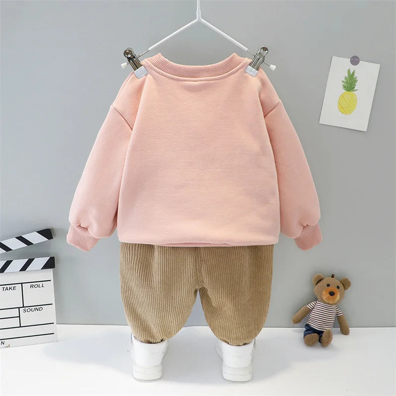 Baby Bear Sweater & Corduroy Pants Outfit