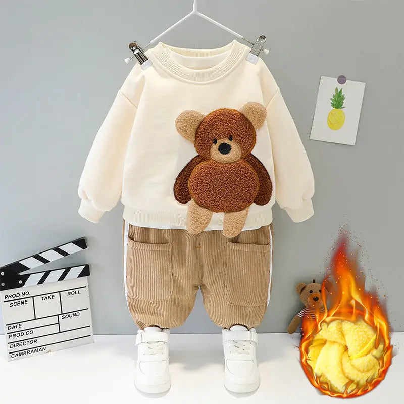 Baby Bear Sweater & Corduroy Pants Outfit