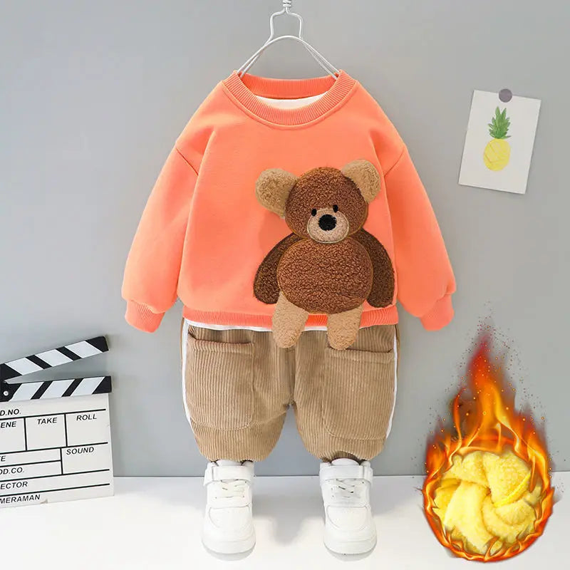 Baby Bear Sweater & Corduroy Pants Outfit