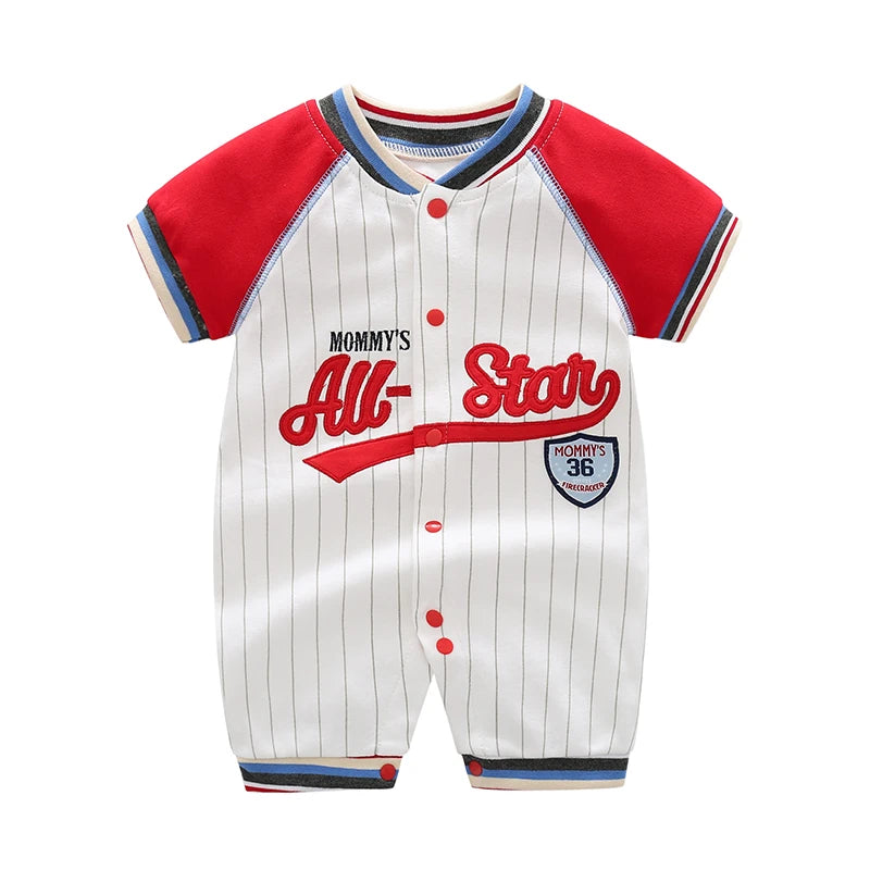Little All Star Cotton Baseball Romper