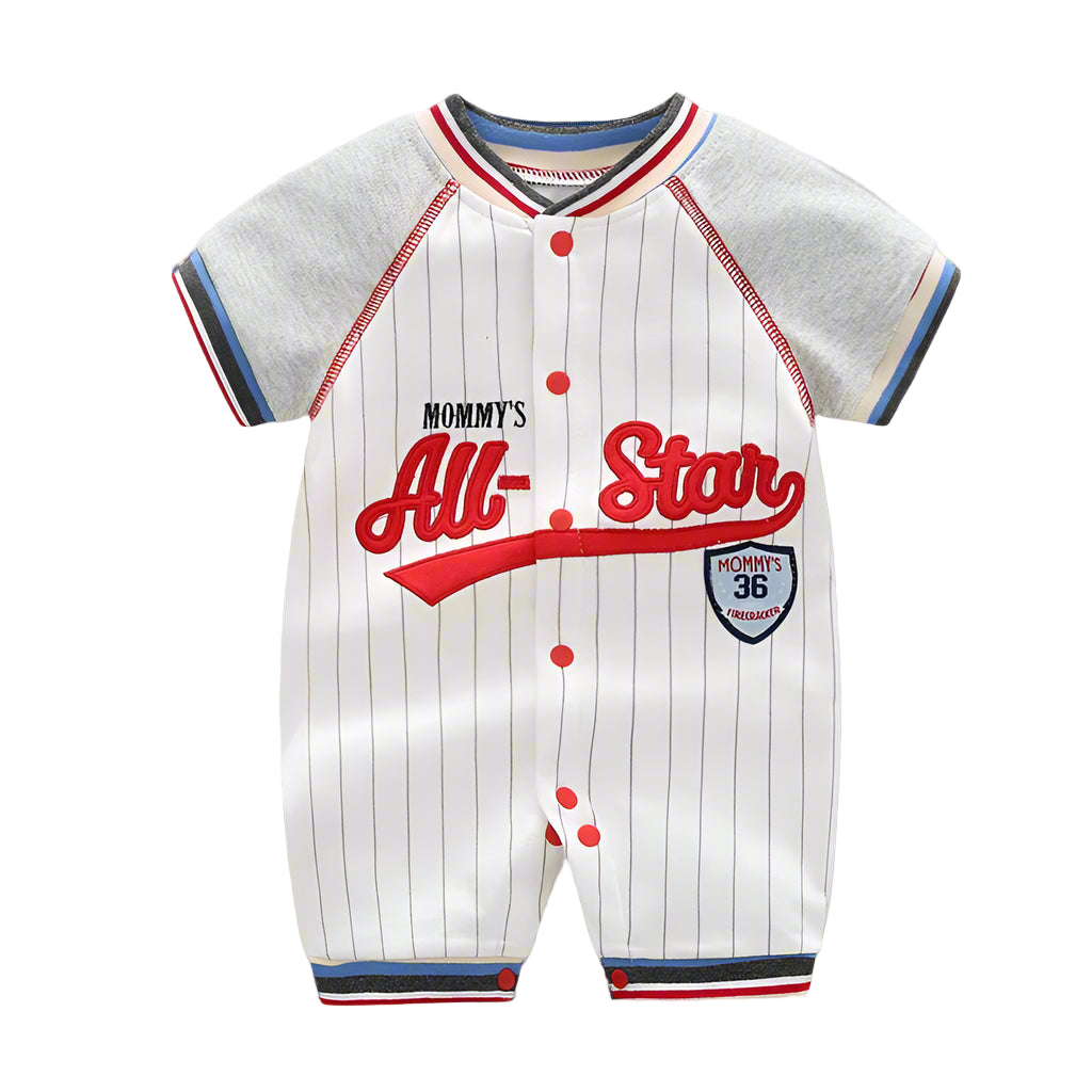 Little All Star Cotton Baseball Romper