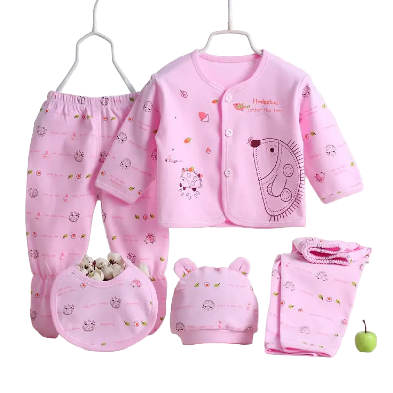 Sweet Beginnings 5 Piece Baby Clothing Set