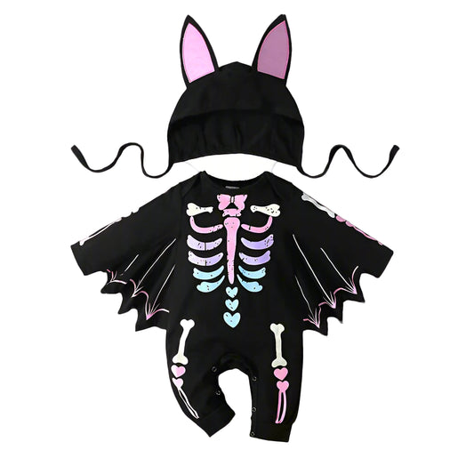 Spooktacular Baby Bat Romper & Hat Set