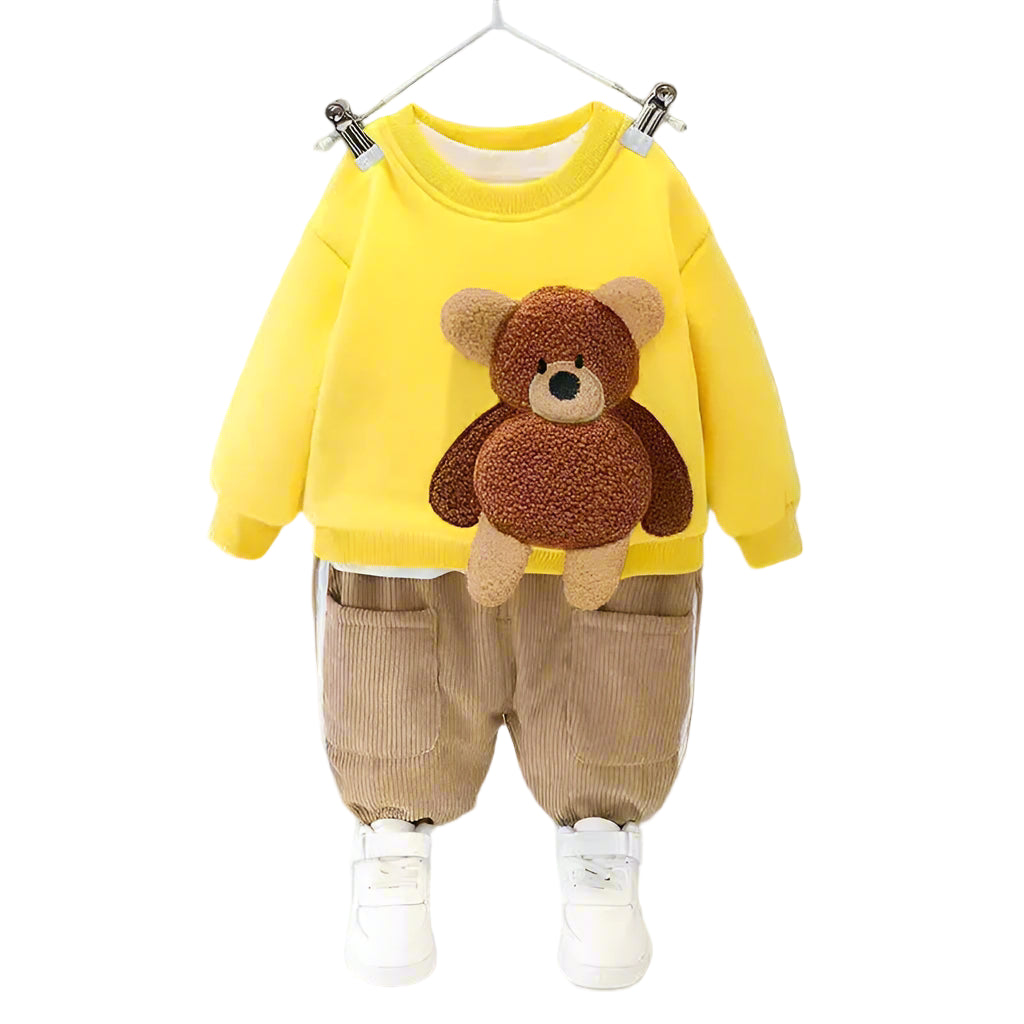 Baby Bear Sweater & Corduroy Pants Outfit