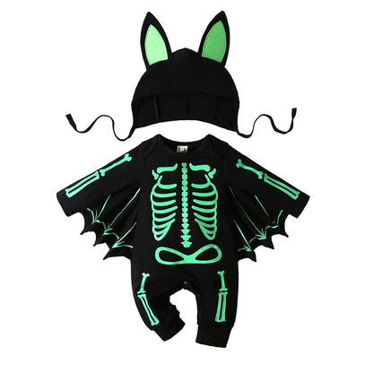 Spooktacular Baby Bat Romper & Hat Set