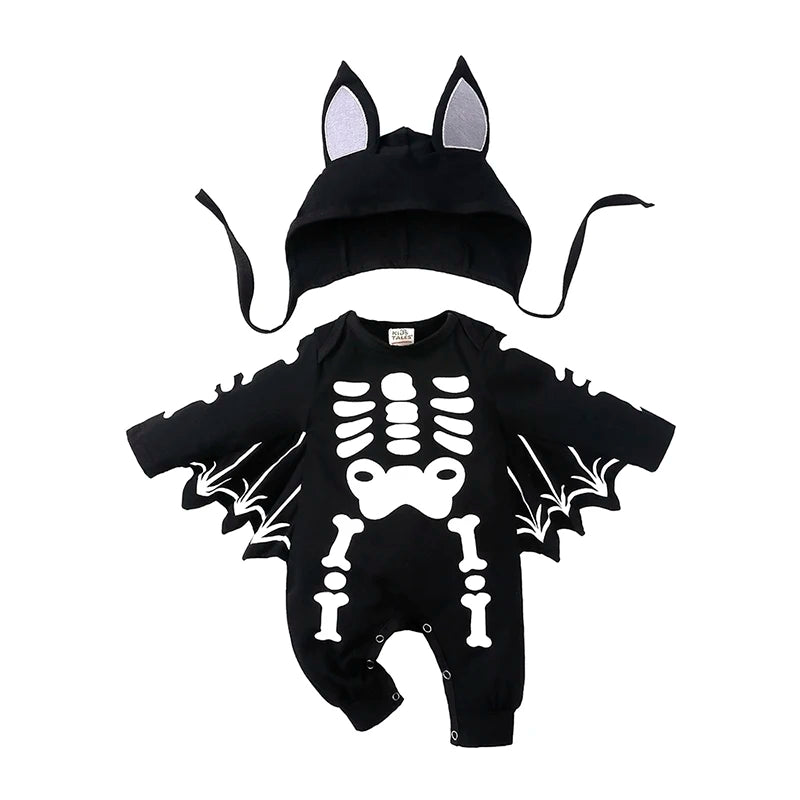 Spooktacular Baby Bat Romper & Hat Set