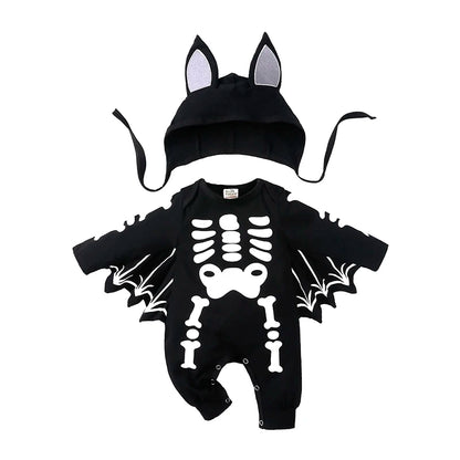 Spooktacular Baby Bat Romper & Hat Set