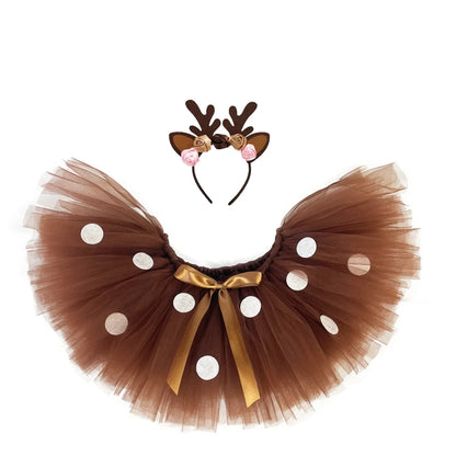 Polka Dot Reindeer Tutu